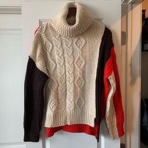 Zara - NWT colorblock chunky knit sweater